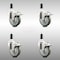 Service Caster 4 Inch 316SS Gray Poly Swivel 1-1/8 Inch Expanding Stem Caster Set Lock Brake SCC-SS316TTLEX20S414-PPUB-118-4 - alternate 3